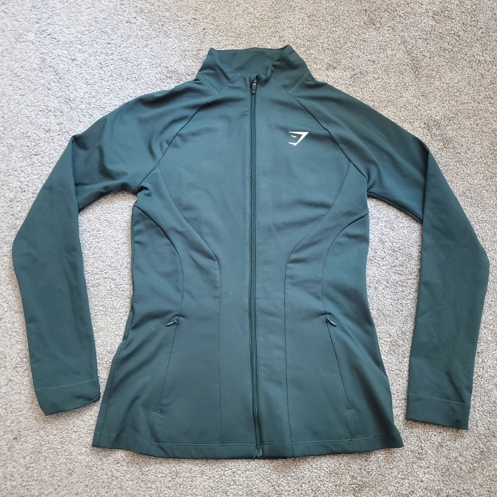 Gymshark Training Dark Green Zip Up Jacket size Small